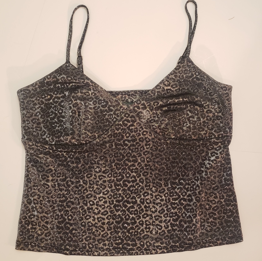 4/$25 🥂  Wild Fable Silver Animal Print Cami - Picture 2 of 4
